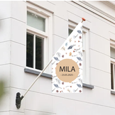 Geboortevlag veldbloemen