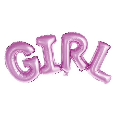 Folieballon girl roze