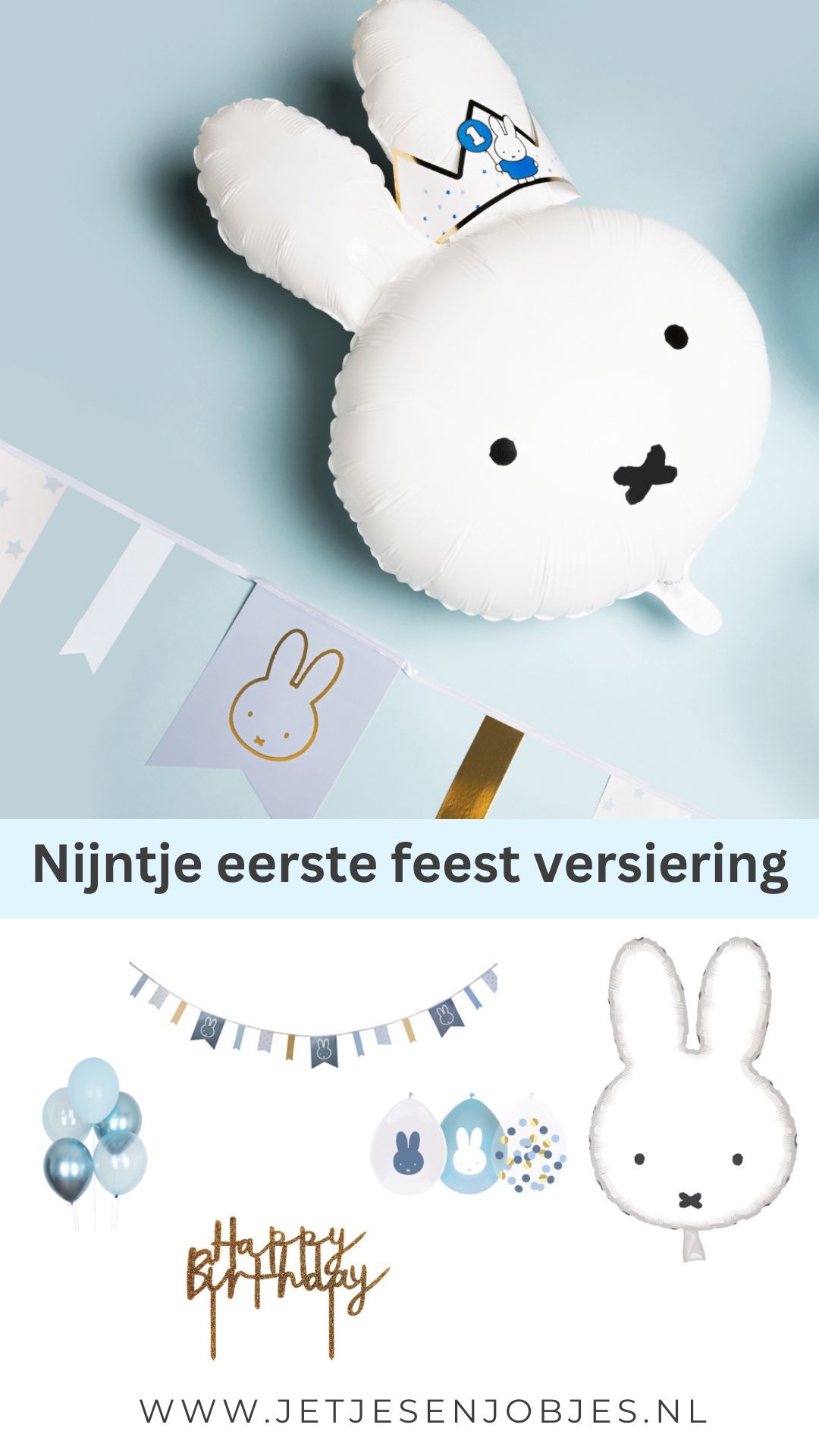 Papieren servetten Nijntje Baby blauw (20st) - Nijntje Feestartikelen