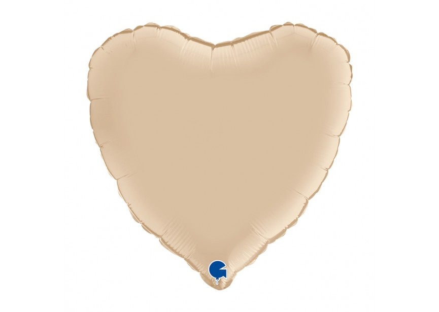 Folieballon satin hart cream (46 cm)