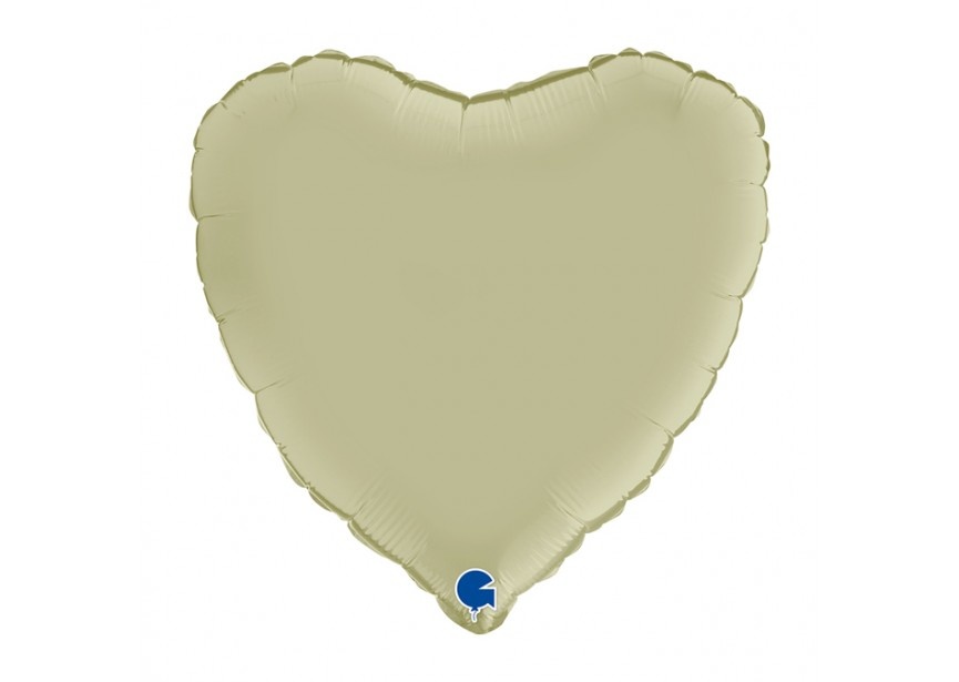Folieballon satin hart olive (46 cm)