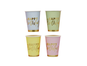 Bekertjes Pastel Party (8st) Hootyballoo