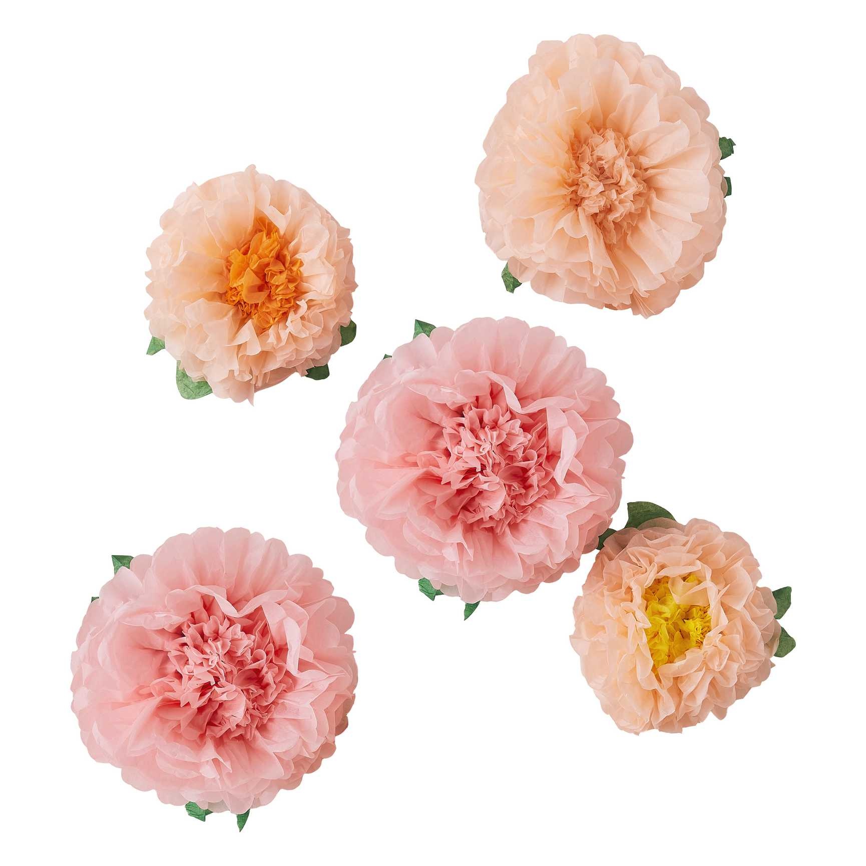 Bloemen decoratie Let's Partea (5st) Ginger Ray