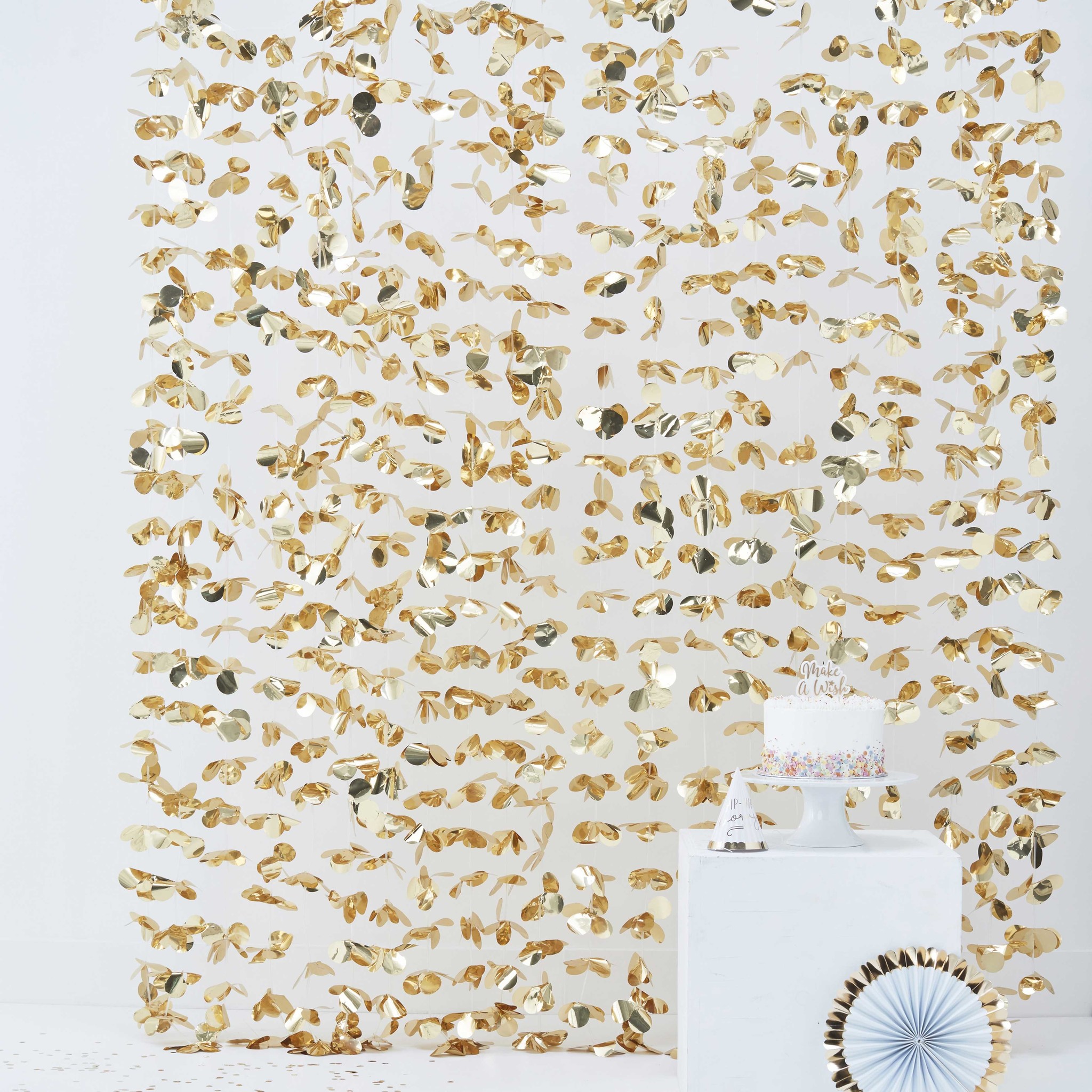 Backdrop bloemen goud pick & mix pastel Ginger Ray