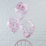 Confetti ballonnen roze (5st) Ginger Ray