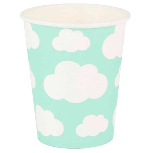 Bekertjes wolken mint (8st) My Little Day