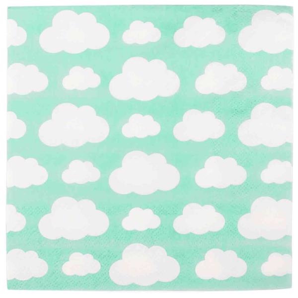 Servetten wolken mint (20st) My Little Day