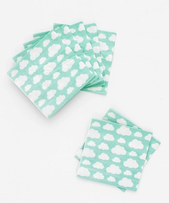 Servetten wolken mint (20st) My Little Day