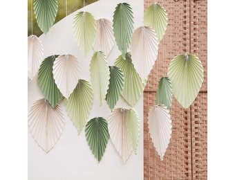 Backdrop palmbladeren crème-sage Mix it Up Eco Ginger