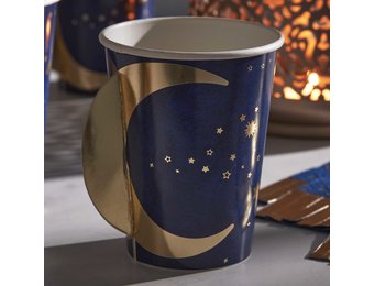 Bekers Eid Mubarak Navy & Gold (8st) Ginger Ray