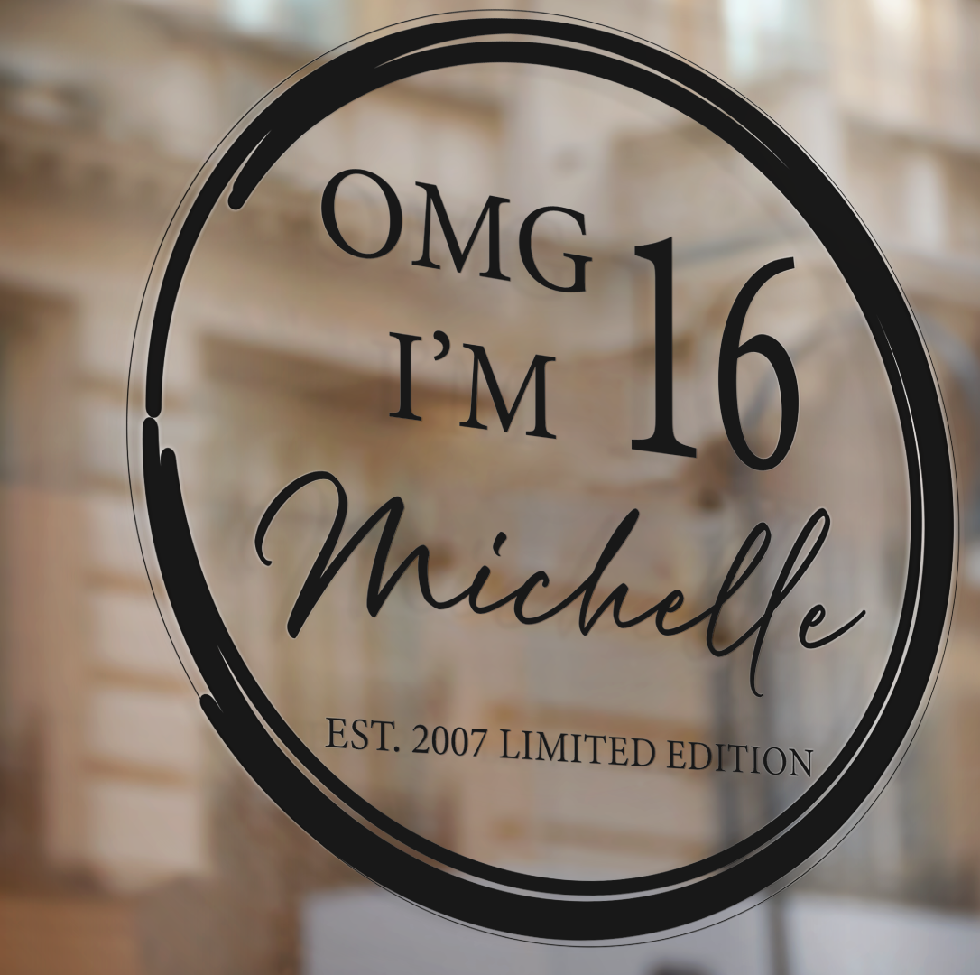 Raamsticker verjaardag OMG 16