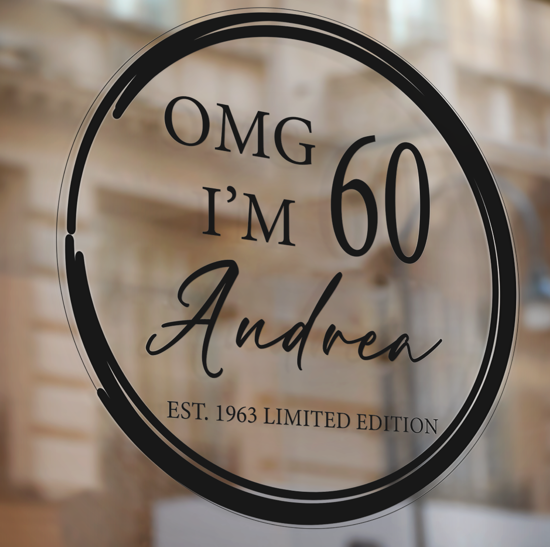 Raamsticker verjaardag OMG 60