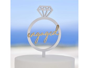Taarttopper verlovingsring Engaged Ginger Ray
