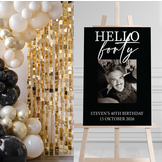 Welkomstbord verjaardag Hello forty