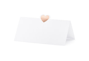 Plaatskaartjes rose gold Hearts (10st)