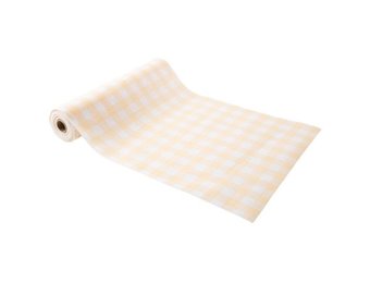 Tafelloper vichy linnen geel wit (5M)