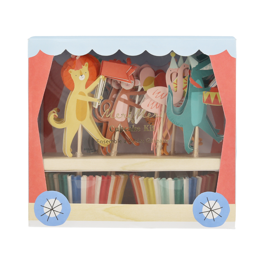 Cupcake kit Animal Parade (48st) Meri Meri
