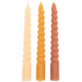 Taartkaarsen spiraal mustard mix (10st)