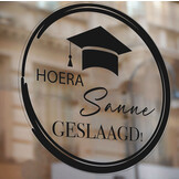 Raamsticker Geslaagd