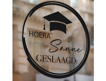 Raamsticker Geslaagd