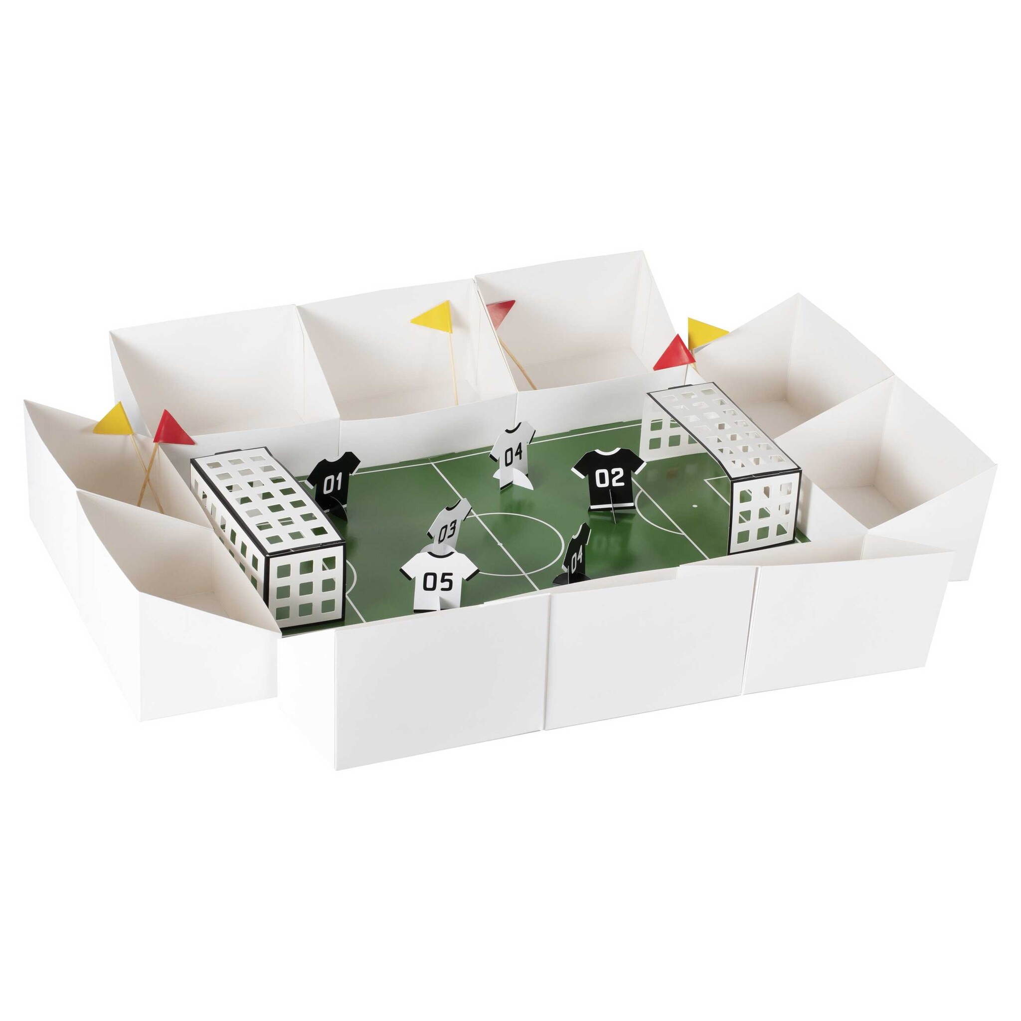 Treat stand voetbalstadion Ginger Ray