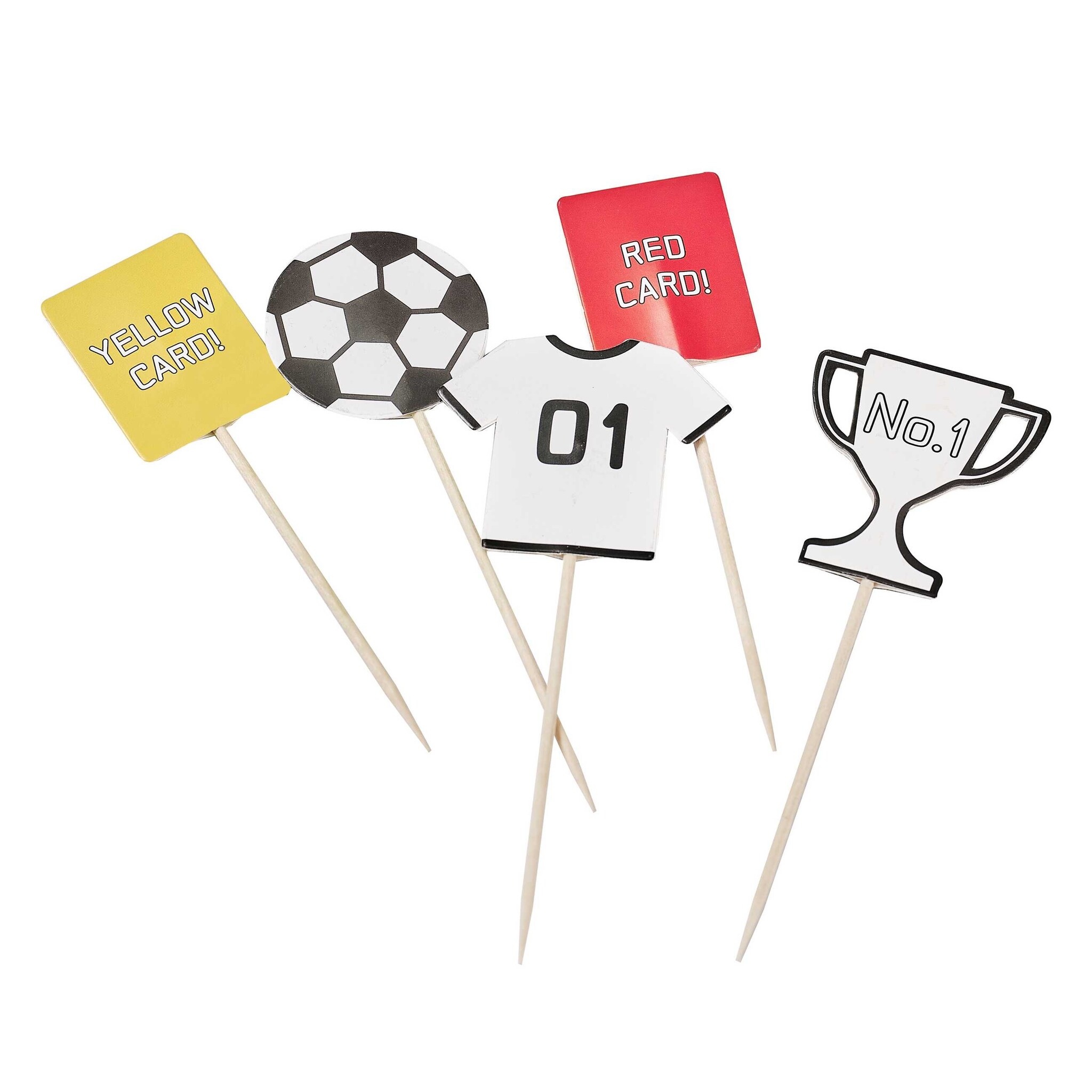 Cupcake prikkers voetbal (12st) Ginger Ray