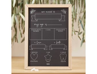 Milestone krijtbord Botanical Baby Ginger Ray