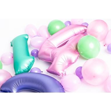 Cijferballon Metallic groen 6 (86 cm)