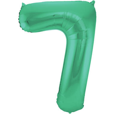 Cijferballon Metallic groen 7 (86 cm)
