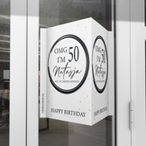 Raambord XL verjaardag OMG I'M 50 jaar