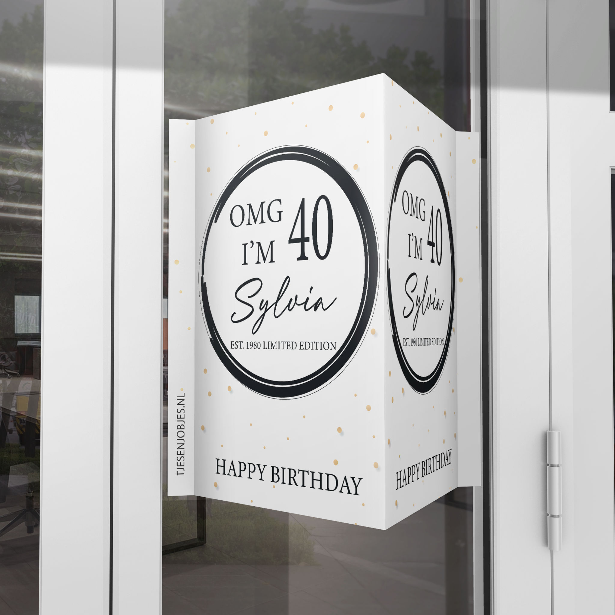 Raambord XL verjaardag OMG I'M 40 jaar