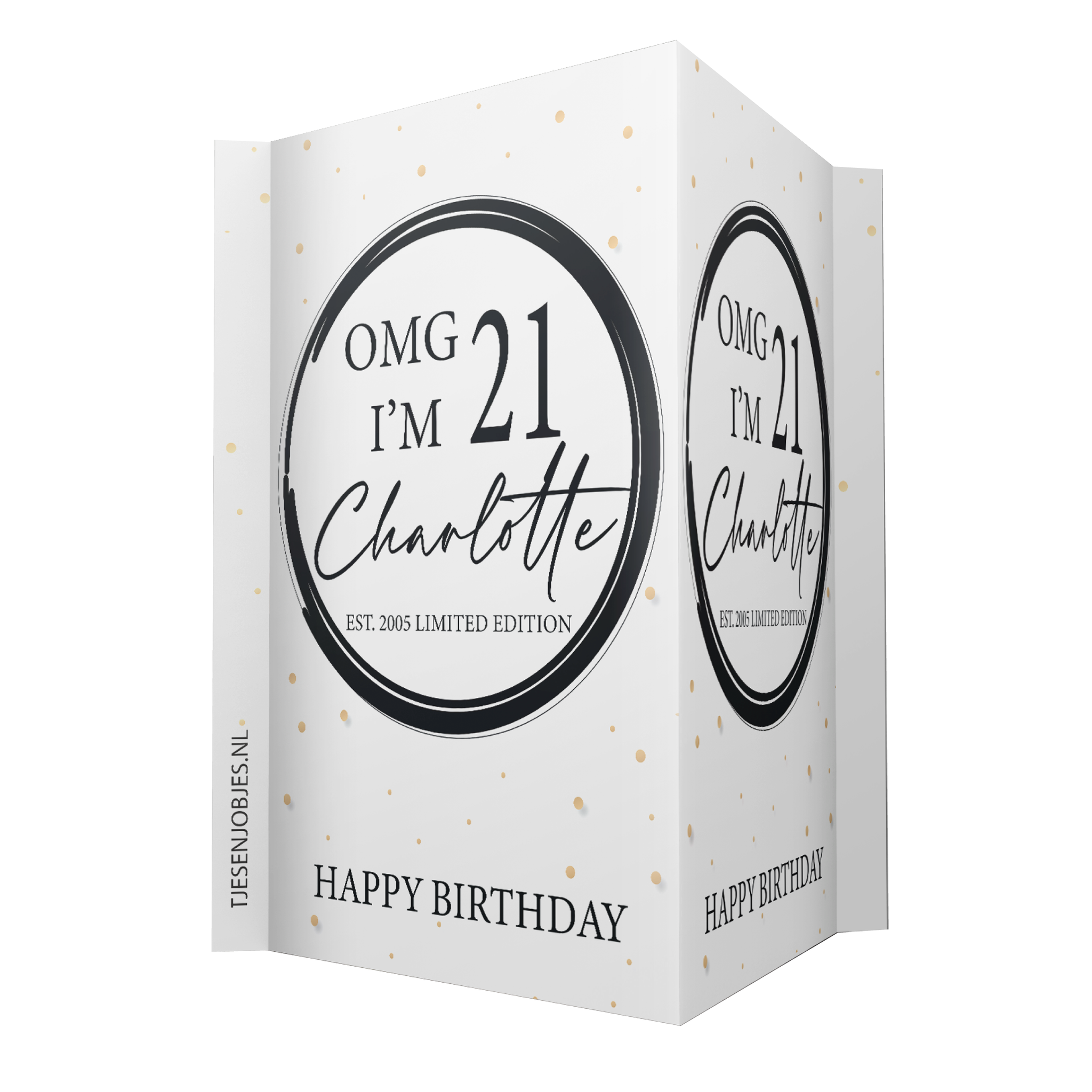 Raambord XL verjaardag OMG I'M 21
