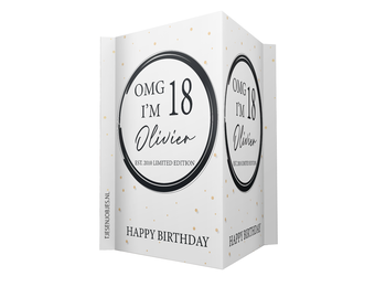 Raambord XL verjaardag OMG I'M 18