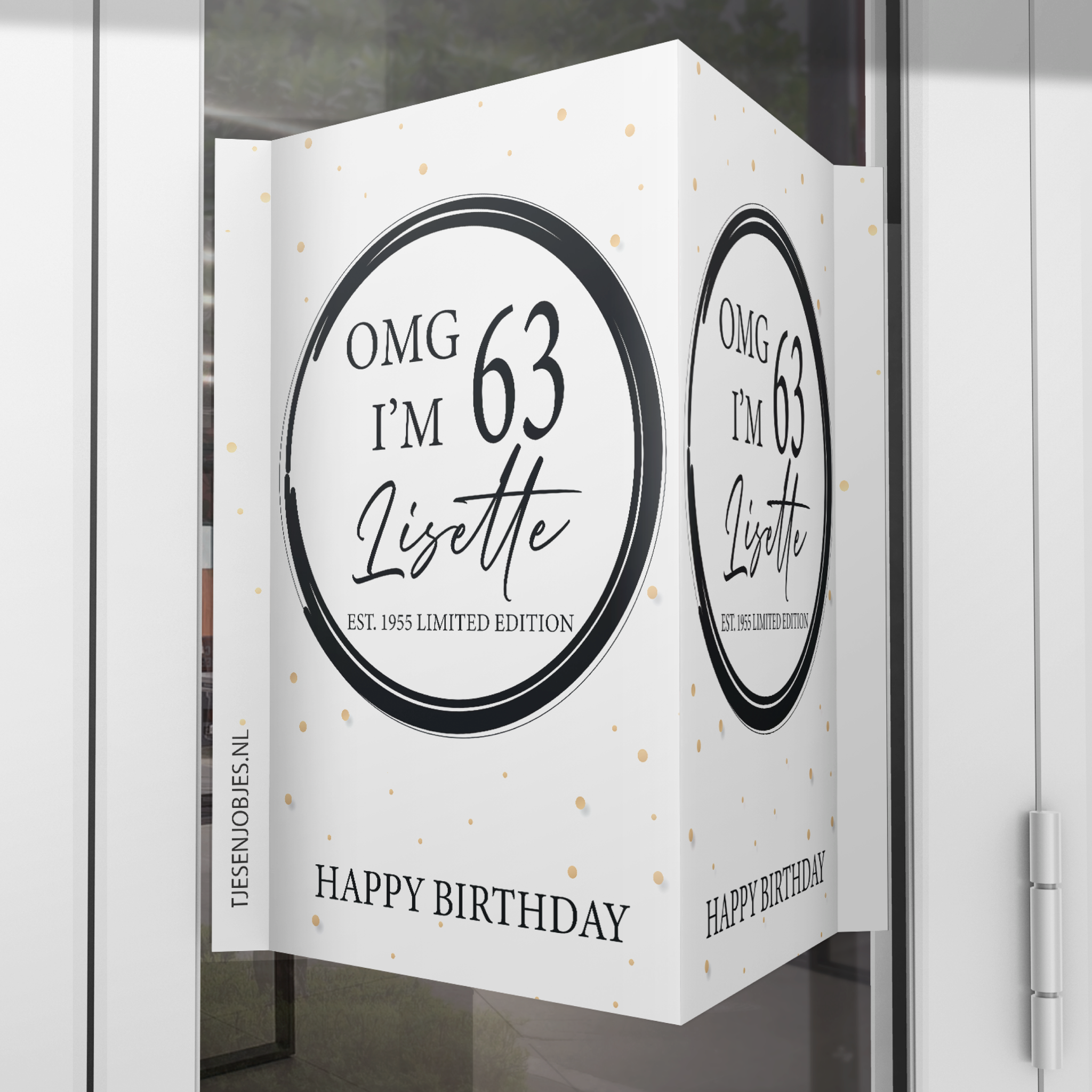 Raambord XL verjaardag OMG IM leeftijd