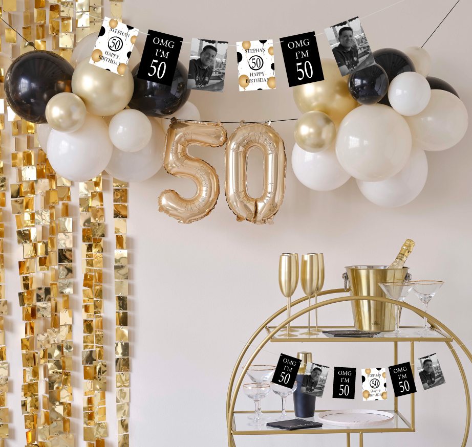 Slinger gepersonaliseerd OMG I'M 50 jaar (18st)