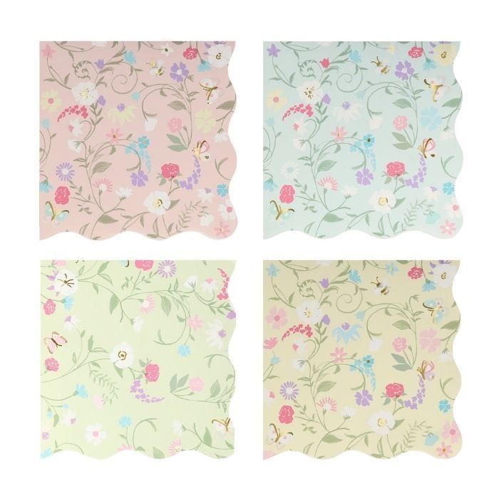 Ladurée Paris servetten bloemen (16st) Meri Meri