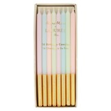 Ladurée Paris taartkaarsjes pastel-goud (16st) Meri Meri