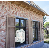 Geboortebord XL Ooievaar blauw