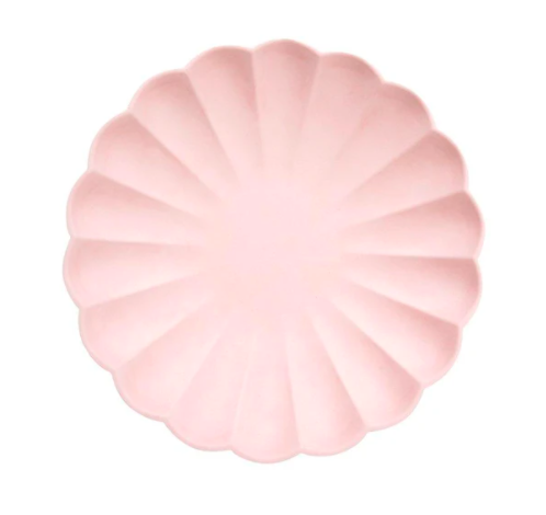 Gebaksbordjes simply eco zacht roze (8st) Meri Meri