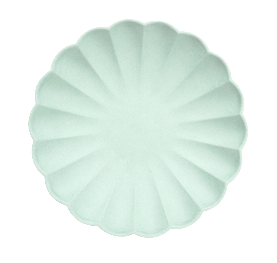 Gebaksbordjes simply eco zacht mint (8st) Meri Meri