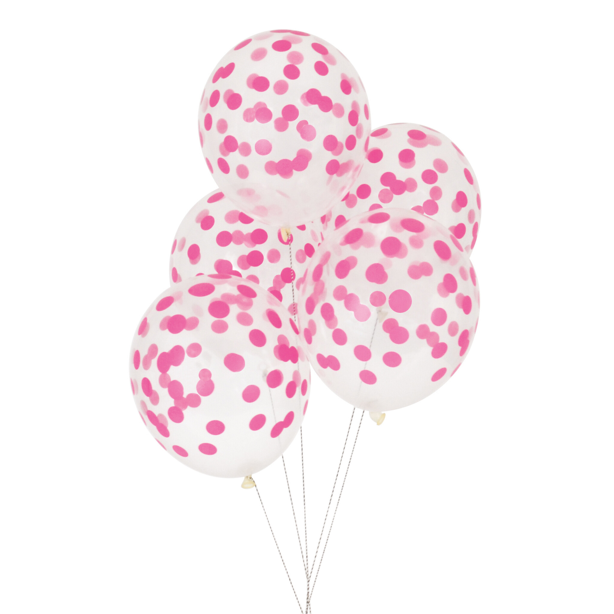 Ballonnen gestippeld fuchsia (5st) My Little Day