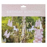 Slinger Happy Birthday met leeftijd Princess Party Ginger Ray