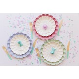 Bordjes Simply Eco roze large (8st) Meri Meri