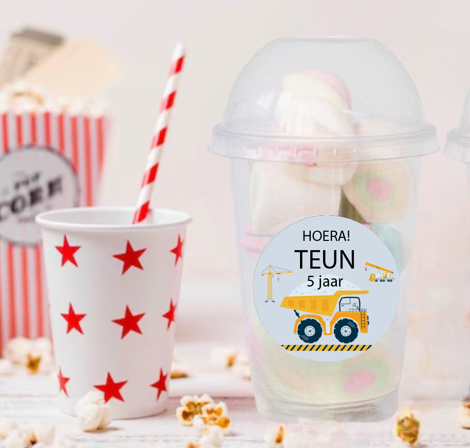 Schooltraktatie bekers construction (5st)