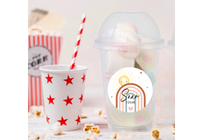 Schooltraktatie bekers regenboog boho (5st)