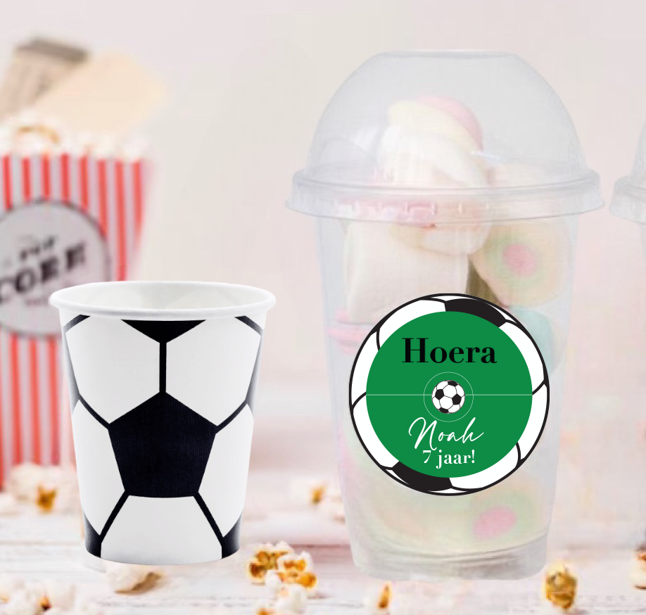 Schooltraktatie bekers groot Voetbal (5st)