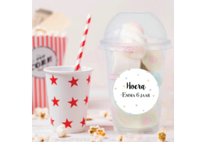 Schooltraktatie bekers groot pastel dots(5st)