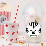 Schooltraktatie bekers groot Zebra (5st)