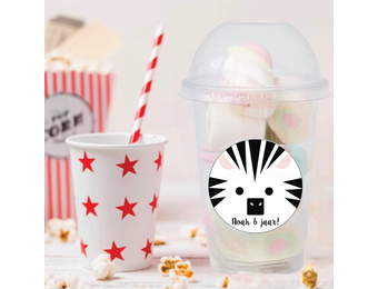 Schooltraktatie bekers groot Zebra (5st)