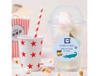 Schooltraktatie bekers groot Piraten (5st)